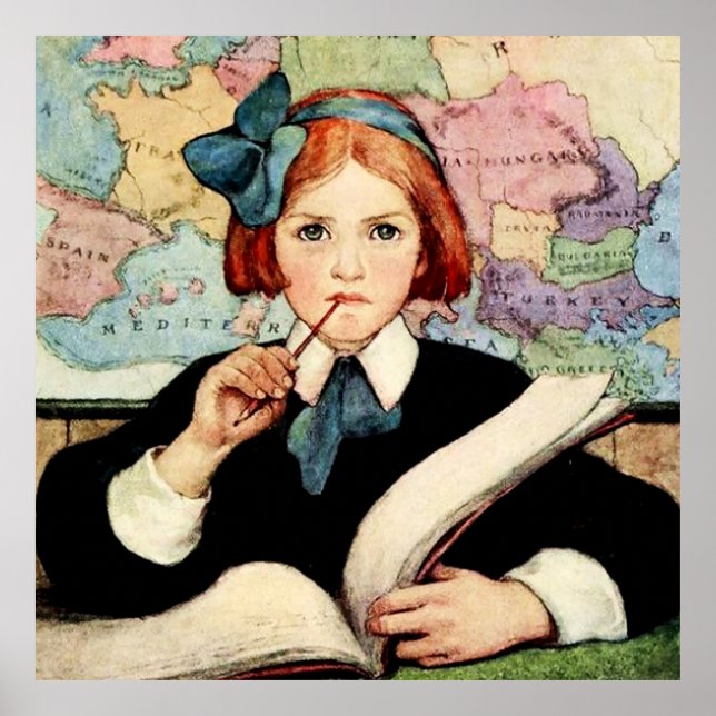 The Scholar av Jessie Willcox Smith Poster (Framsidan)