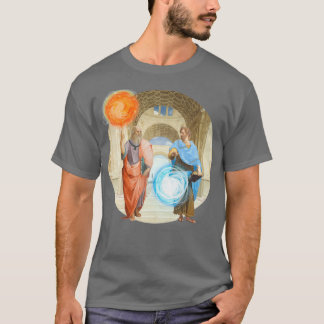 The school of athens plato vs aristotle t shirt