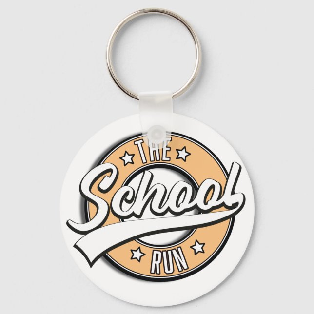 The School Run retro logotyp Nyckelring (Framsida)