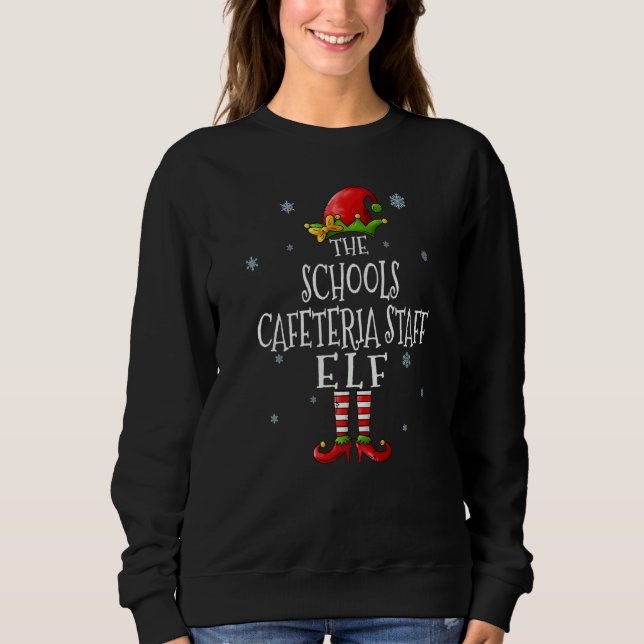 The Schools Cafeteria Staff Elf Squad Matching Chr T Shirt (Framsida)