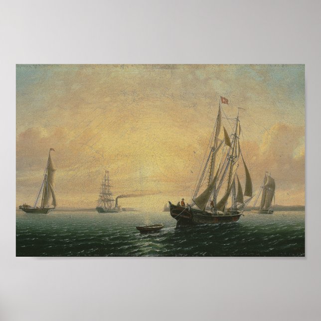 The Schooner Jane of Bath, Maine Poster (Framsidan)
