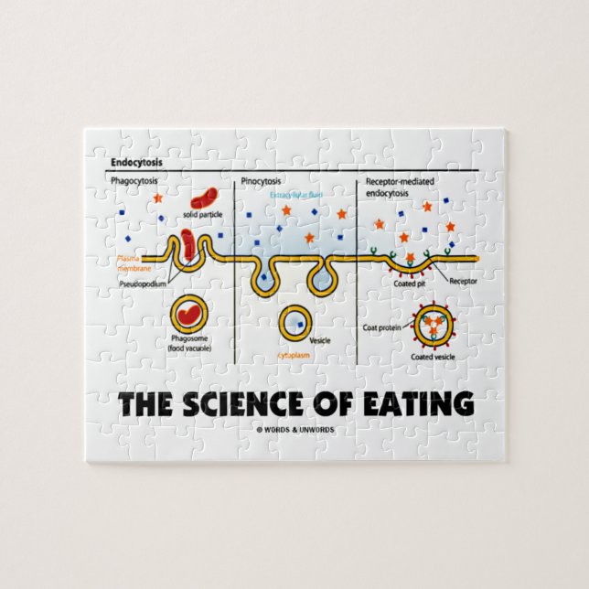The Science of Eating (Endocytosis Biology Humor) Pussel (Horisontell)