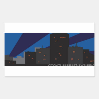 The Scoop News City-klistermärket Rektangulärt Klistermärke