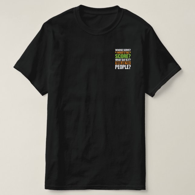  The Score Pickleball Älskare T Shirt (Design framsida)
