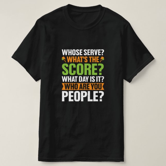 The Score Pickleball-älskaren T Shirt (Design framsida)