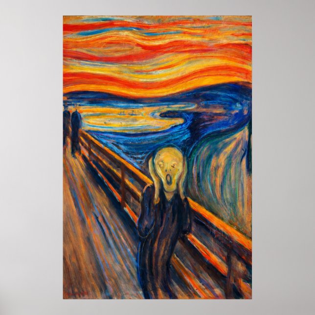 The Scream by Edvard Munch Poster (Framsidan)