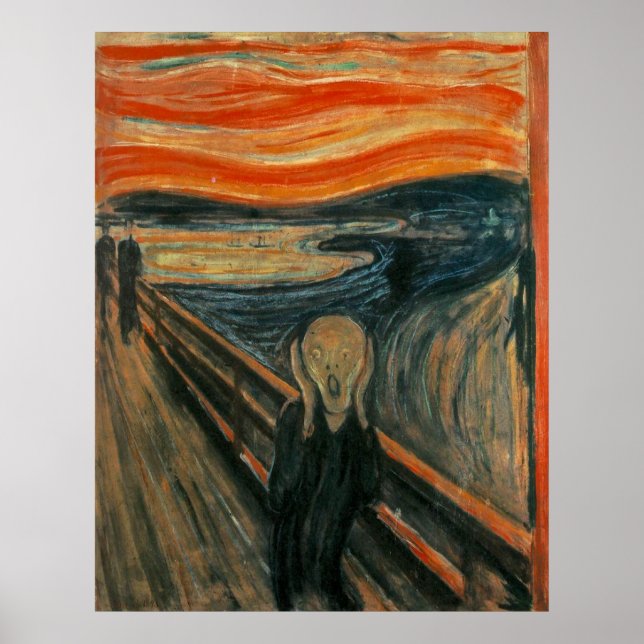 The Scream by Edvard Munch Poster (Framsidan)