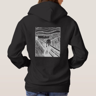 The Scream by Edvard Munch – White Line Art T Shirt