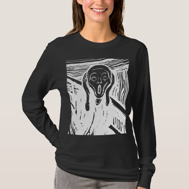 The Scream – Edvard Munch Art (Inverted) T-Shirt (Framsida)