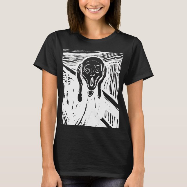 The Scream – Edvard Munch Art (Inverted) T-Shirt (Framsida)