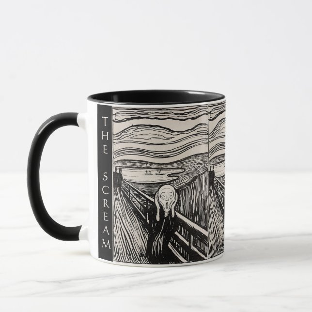 The Scream – Edvard Munch – Custom Text Mugg (Vänster)