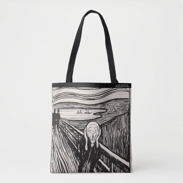 The Scream – Edvard Munch – Custom Text  Tygkasse (Framsida)