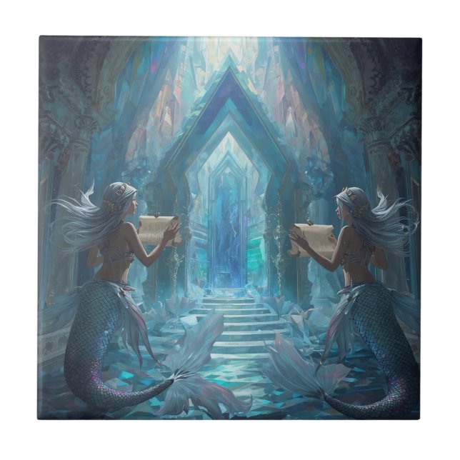 The Scroll Keepers of the Deep” Kakelplatta (Framsidan)