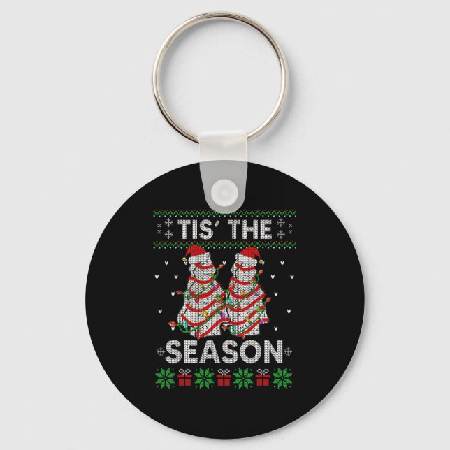 The Season Christmas Tree Cakes Debbie Becky Xmas  Nyckelring (Framsida)