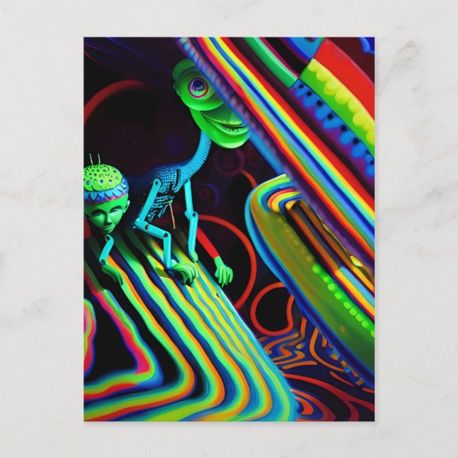 The Secret Birthday Party Ken Gage Surrealism Vykort (Framsida)