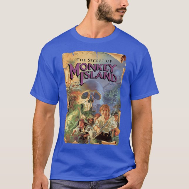 The Secret of Monkey Island retro T Shirt (Framsida)