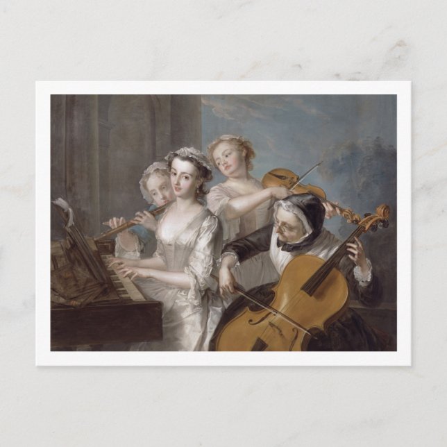 The Sense of Hearing, 1744-7 (olja på canvas) Vykort (Framsida)