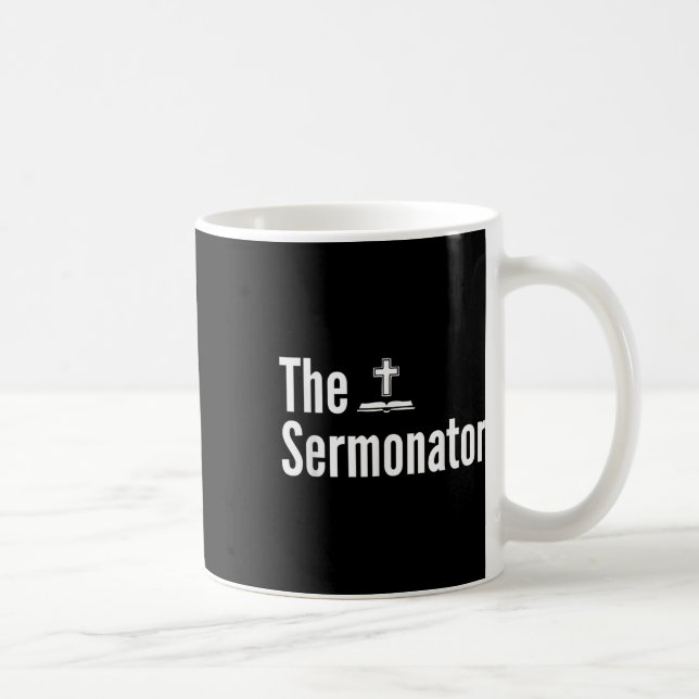 The Sermonator Tröja Rolig Pastor  Kaffemugg (Höger)
