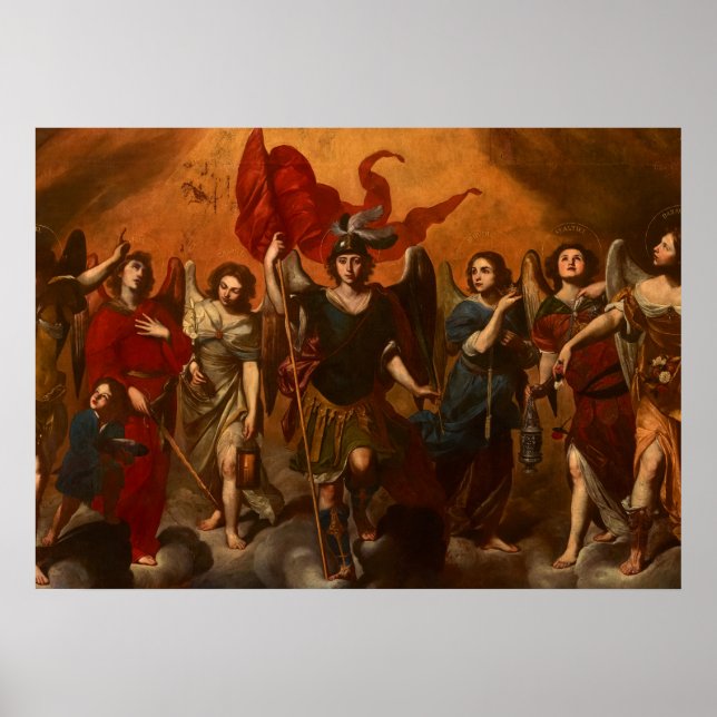 The Seven Archangels by Massimo Stanzione Poster (Framsidan)