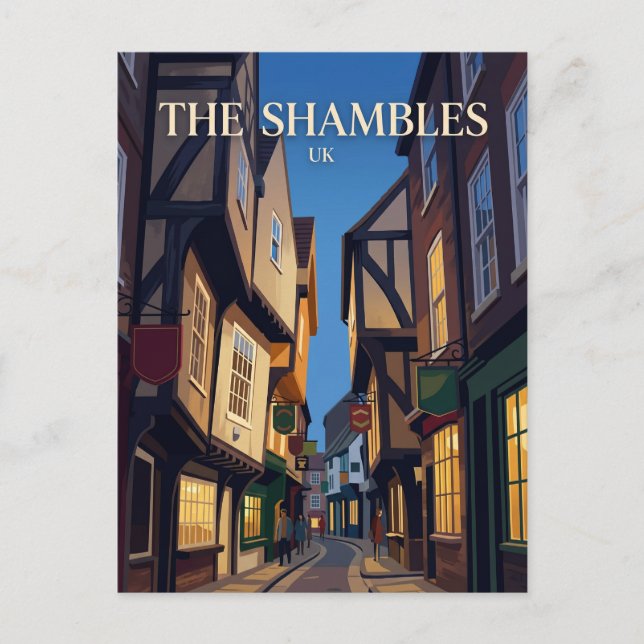 The Shambles Storbritannien Vykort (Framsida)