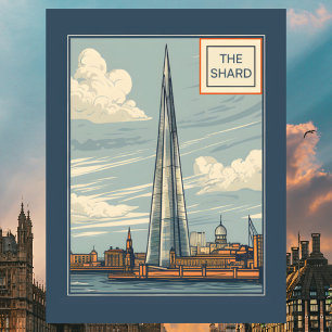 The Shard London Storbritannien Vintage Resa Vykort