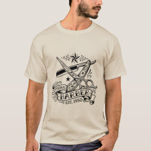 The Sharp Edge Old-School Barber Flash Grafik T Shirt