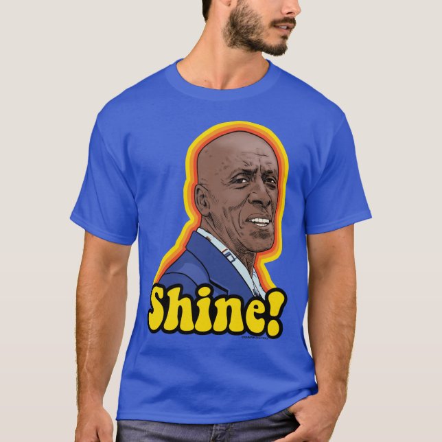 The Shining Dick Hallorann Shine Sticker Retro sun T Shirt (Framsida)