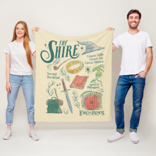 THE SHIRE™ Vattenfärgskollagegrafik Fleecefilt