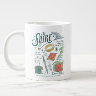 THE SHIRE™ Vattenfärgskollagegrafik Jumbo Mugg