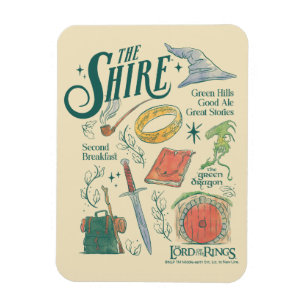 THE SHIRE™ Vattenfärgskollagegrafik Magnet