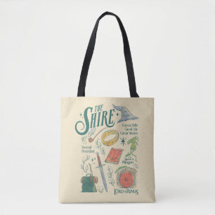 THE SHIRE™ Vattenfärgskollagegrafik Tygkasse