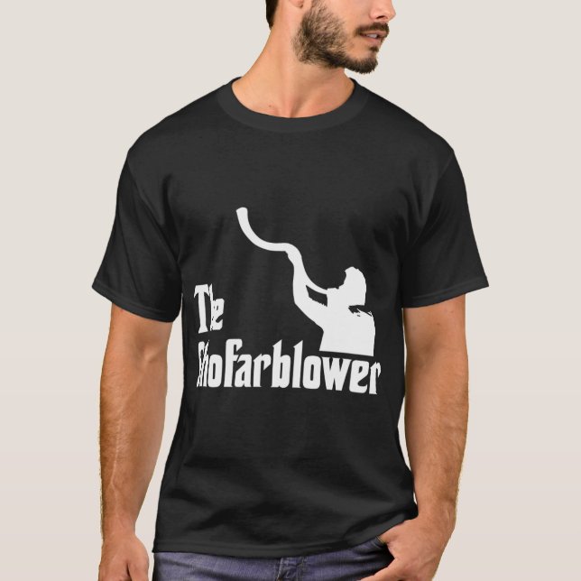 The Shofar Blower Rosh Hashanah Rabbi Temple Jewis T Shirt (Framsida)