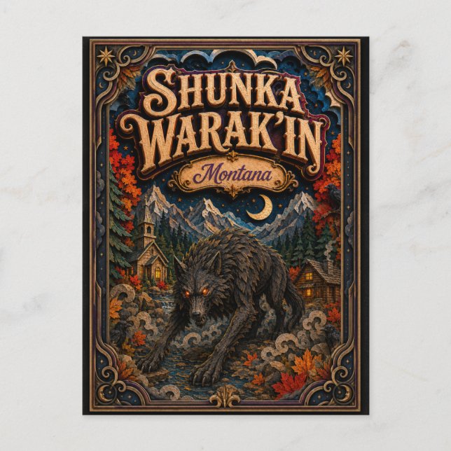 The Shunka Warak’in Montana Popcut Legends Vykort (Framsida)