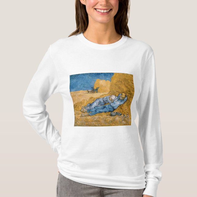 The Siesta 1890 by Vincent van Gogh T Shirt (Framsida)