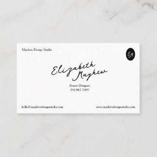 The Signature Script - Minimalist Business Card Visitkort