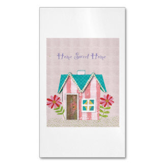 The Signature Whimsy (rosa & turkos) Magnetiska Visitkort