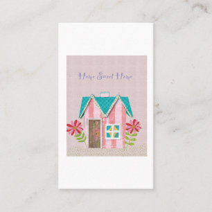 The Signature Whimsy (rosa & turkos) Visitkort