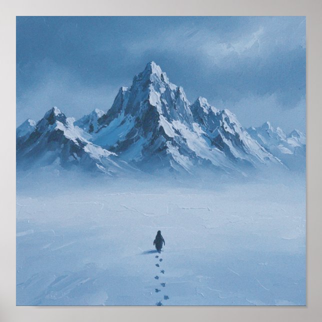 The Silent Penguin March To Great Mountains Poster (Framsidan)