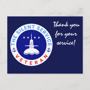 The Silent Service Veteran elegant Vykort