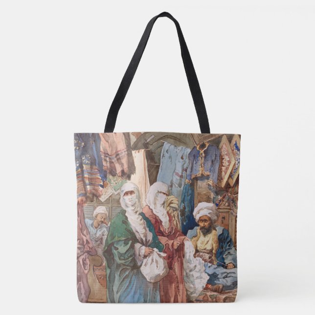 “The Silk Bazaar” konstväskor Tygkasse (Framsida)