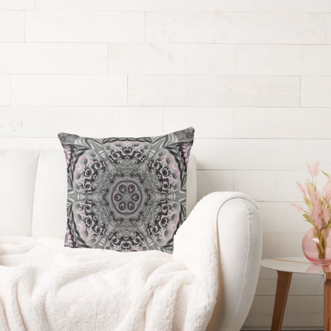 The Silver Fractal Garden Kudde (Soffa)