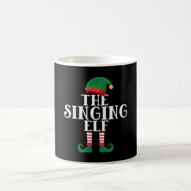 The Singing Elf Funny Christmas Kaffemugg (Center)