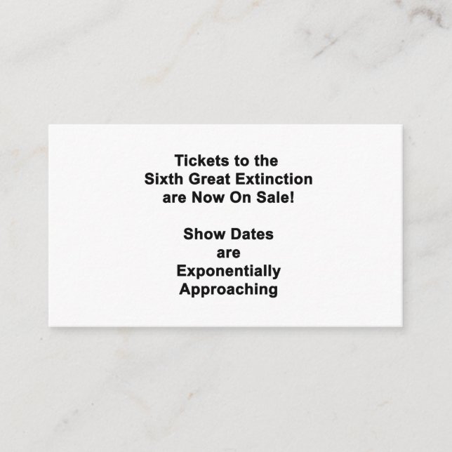 The Sixth Great Extinction Enclosure Card Tilläggskort (Framsida)