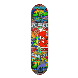 The Skate Grind City Mini Skateboard Bräda 18,5 Cm
