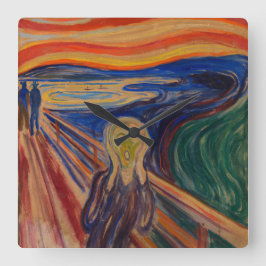 The Skräm, 1910 av Edvard Munch Fyrkantig Klocka