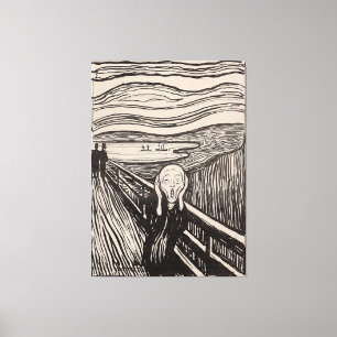 "The Skräm" från Edvard Munch - 1895 - Norge Canvastryck
