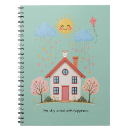 The sky cried with happiness anteckningsbok
