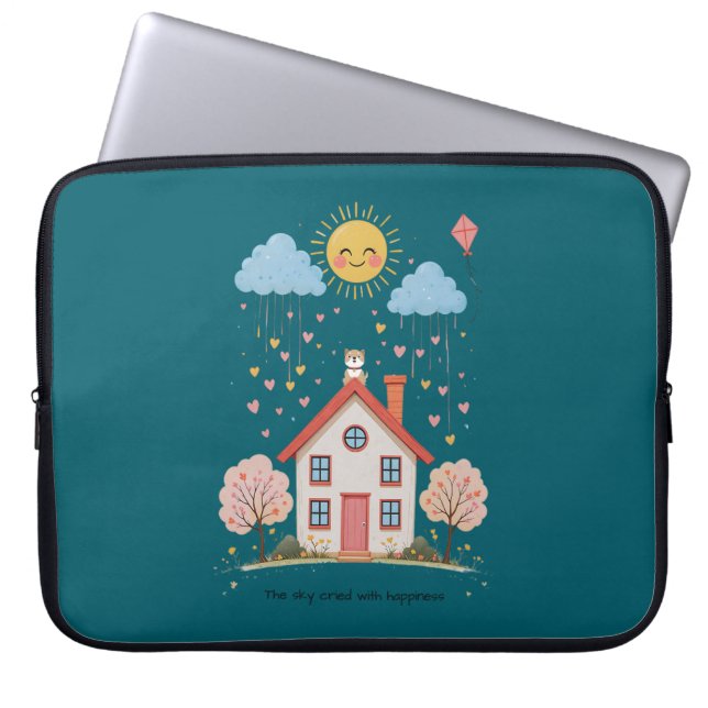 The sky cried with happiness laptop fodral (Framsidan)