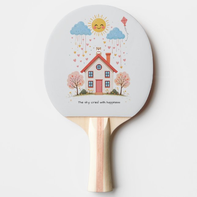 The sky cried with happiness pingisracket (Framsidan)