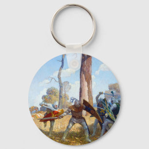 The Slay of Herr Lamorak, c. 1922 av N.C. Wyeth Nyckelring